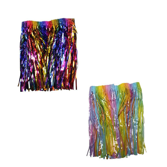 Saia Carnaval Candy Ou Metalizada 40Cm Ajustável E Vibrante Silver Festas