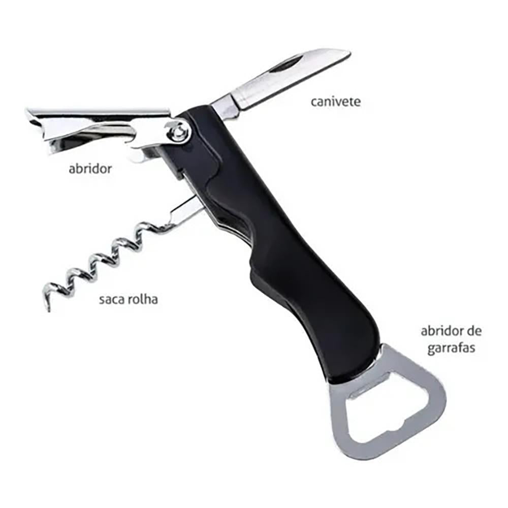 Abridor de Garrafas/Saca-Rolhas Brinox Veneza