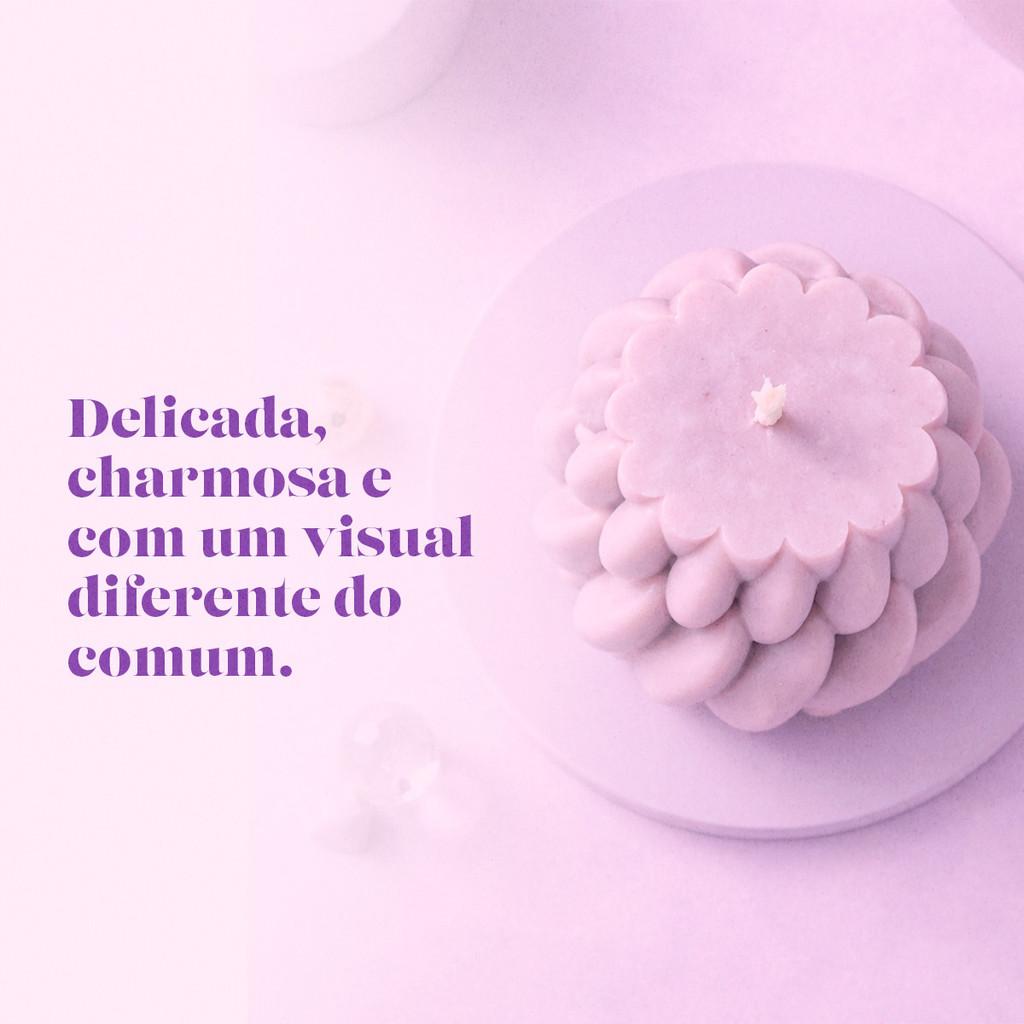 Vela Decorativa Trama Roxa 6Cm Com Design Sofisticado 85g
