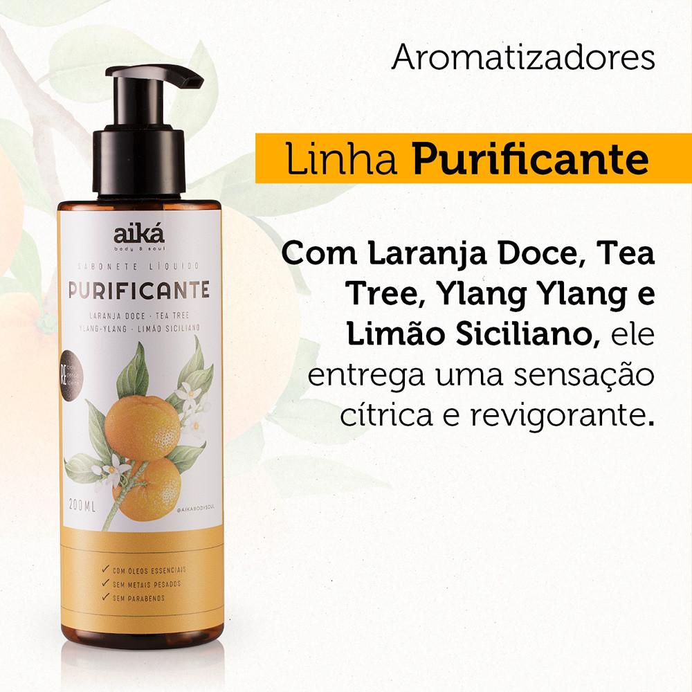Sabonete Líquido Natural Com Óleos Essenciais 200ml Aiká