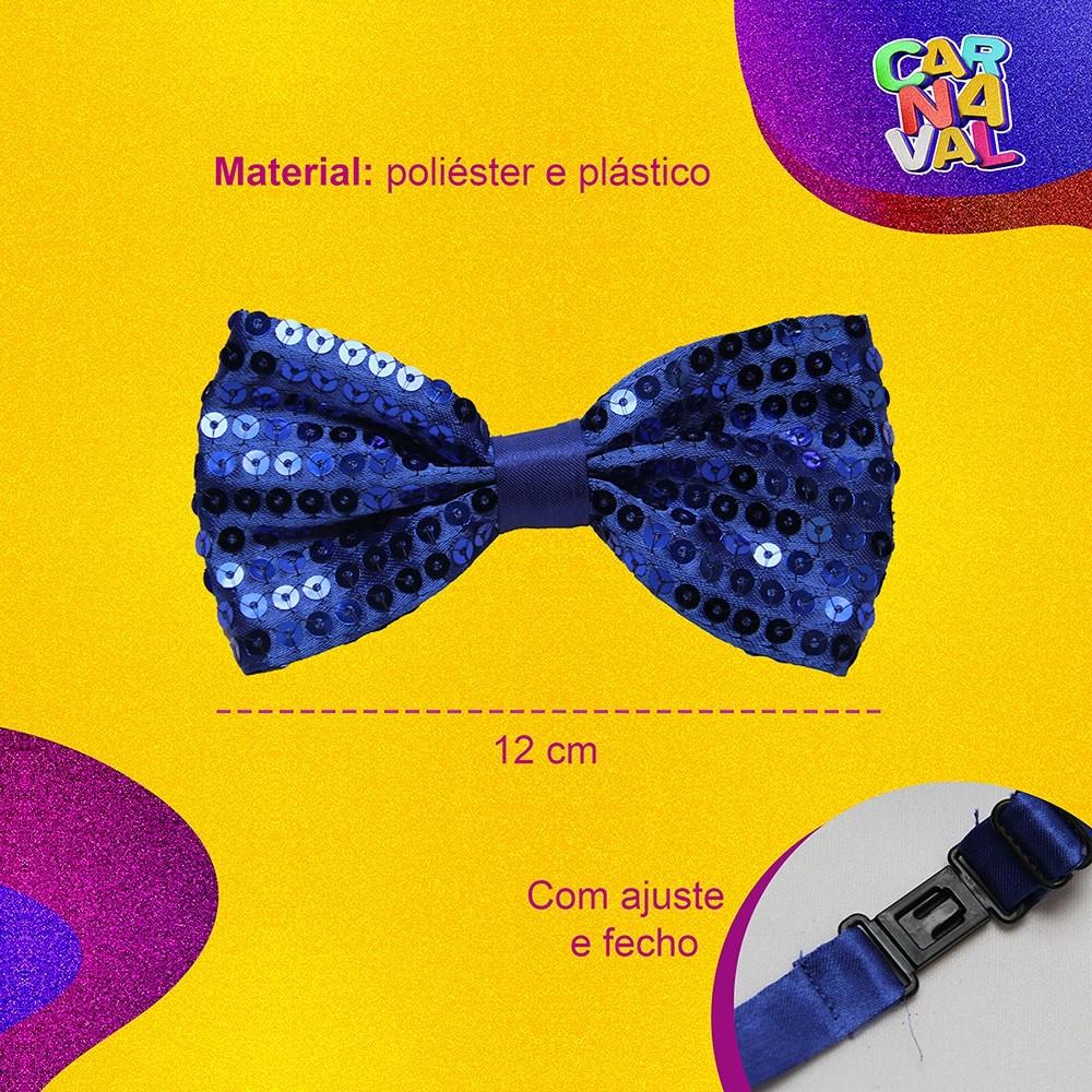Chapéu Malandro Carnaval Mais Gravata Borboleta Look Brilhante