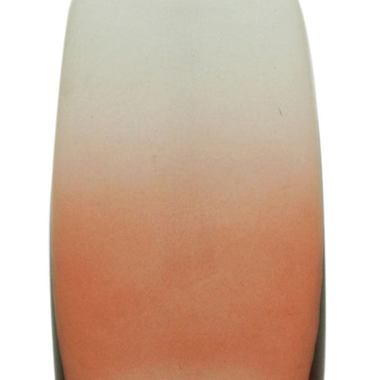 Vaso Ombré de Vidro Transparente em Degradê cor Coral 8 cm x 17 cm