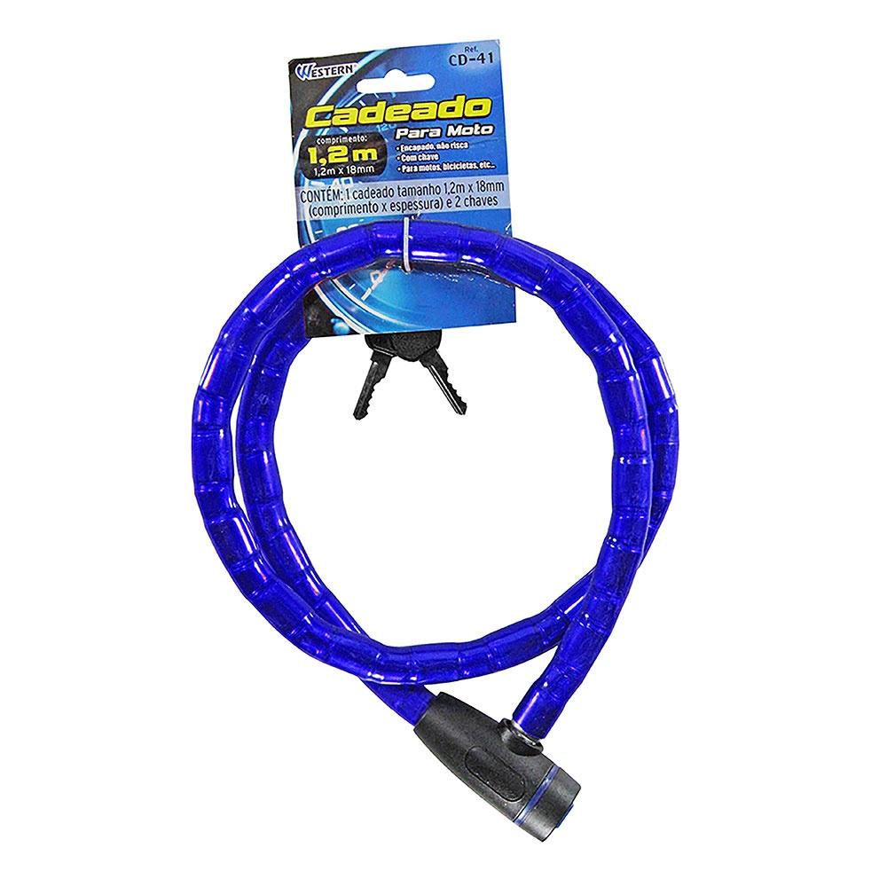 Cadeado Flexível para Moto 1,2 m 18 mm Western