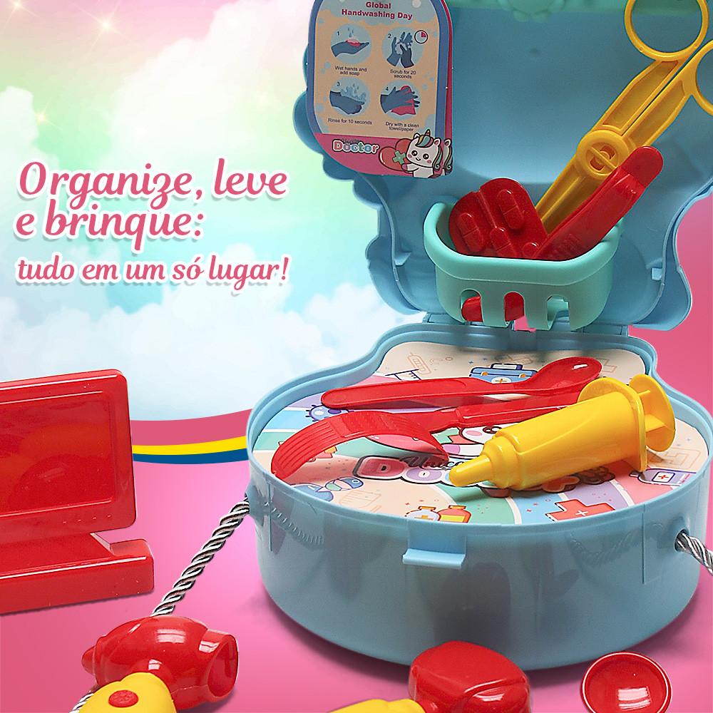 Brinquedo Kit Viagem Bolsa Unicórnio Design E Diversão 24 Peças Toyng