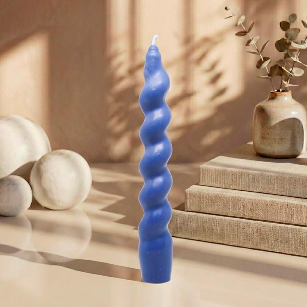 Vela Decorativa Castiçal Ondas 19,5Cm Com Design Moderno 85g