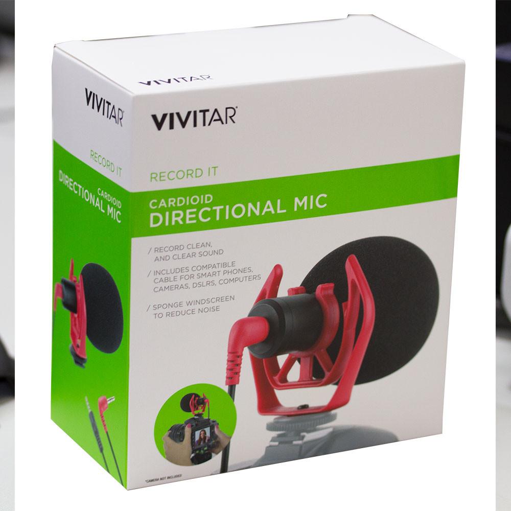 Microfone Vivitar Cardióide Direcional com espuma