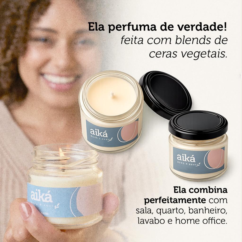 Vela Decorativa Aromática Perfumada 100g Óleo Essencial Aiká