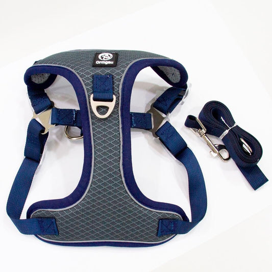 Peitoral e Guia para cachorros ajustável com duplo anel para maior segurança - G