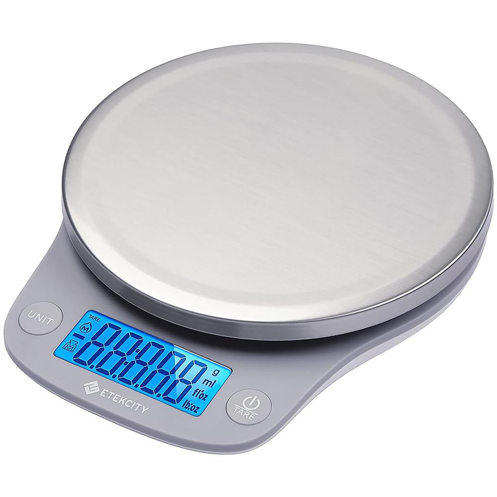 Balança Digital De Cozinha Com Ampla Plataforma De Pesagem E Capacidade Até 5000g