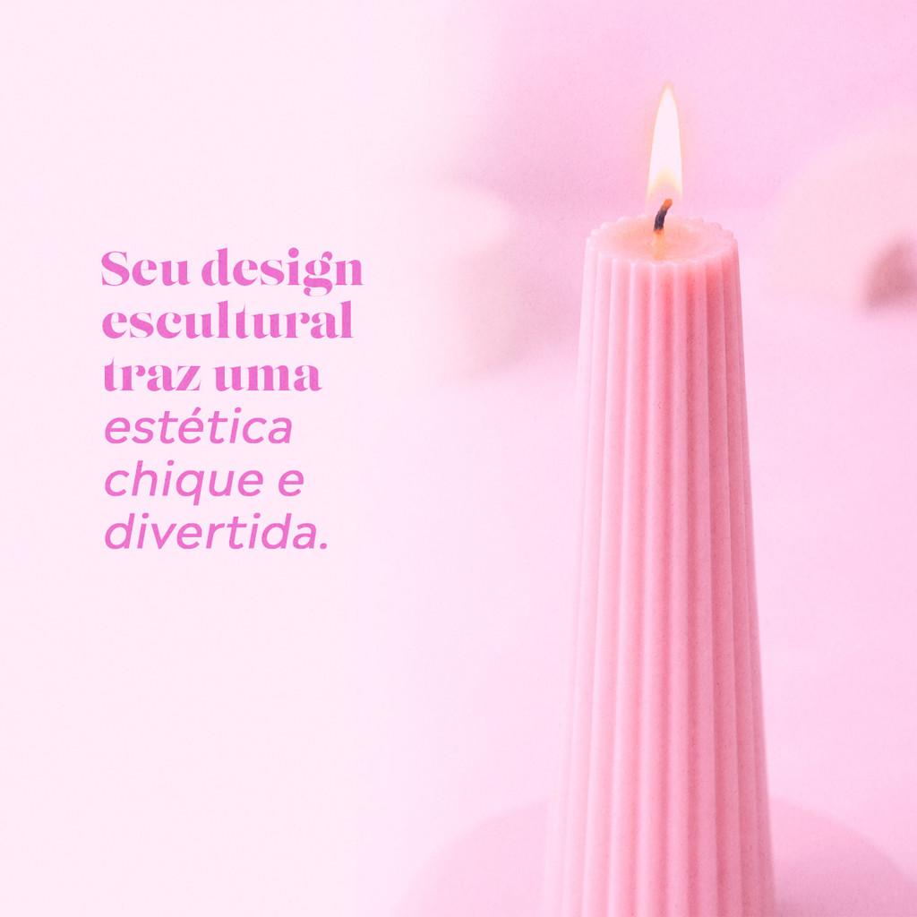 Vela Decorativa Torre Com Design Escultural 22,5Cm E 100g