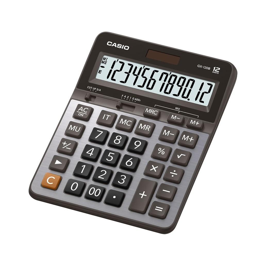 Calculadora de mesa com visor grande 12 dígitos e acabamento metalizado