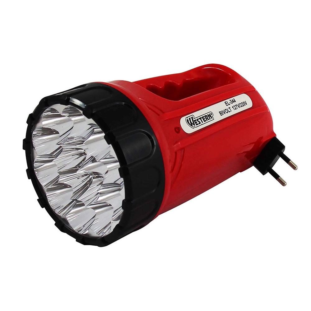 Lanterna Recarregável 15 Leds Com Alça Western