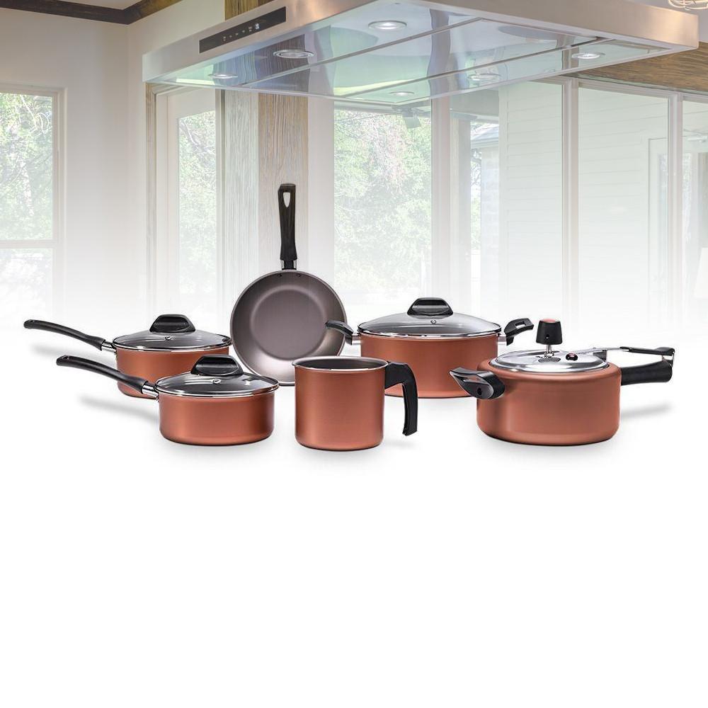 Jogo de Panelas 6 peças com Panela de Pressão - Clove - Brinox - Cobre
