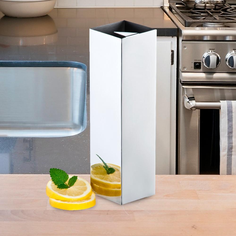 Jarra Ritratto quadrada 1,5L inox com grelha única Designer Studio Riva