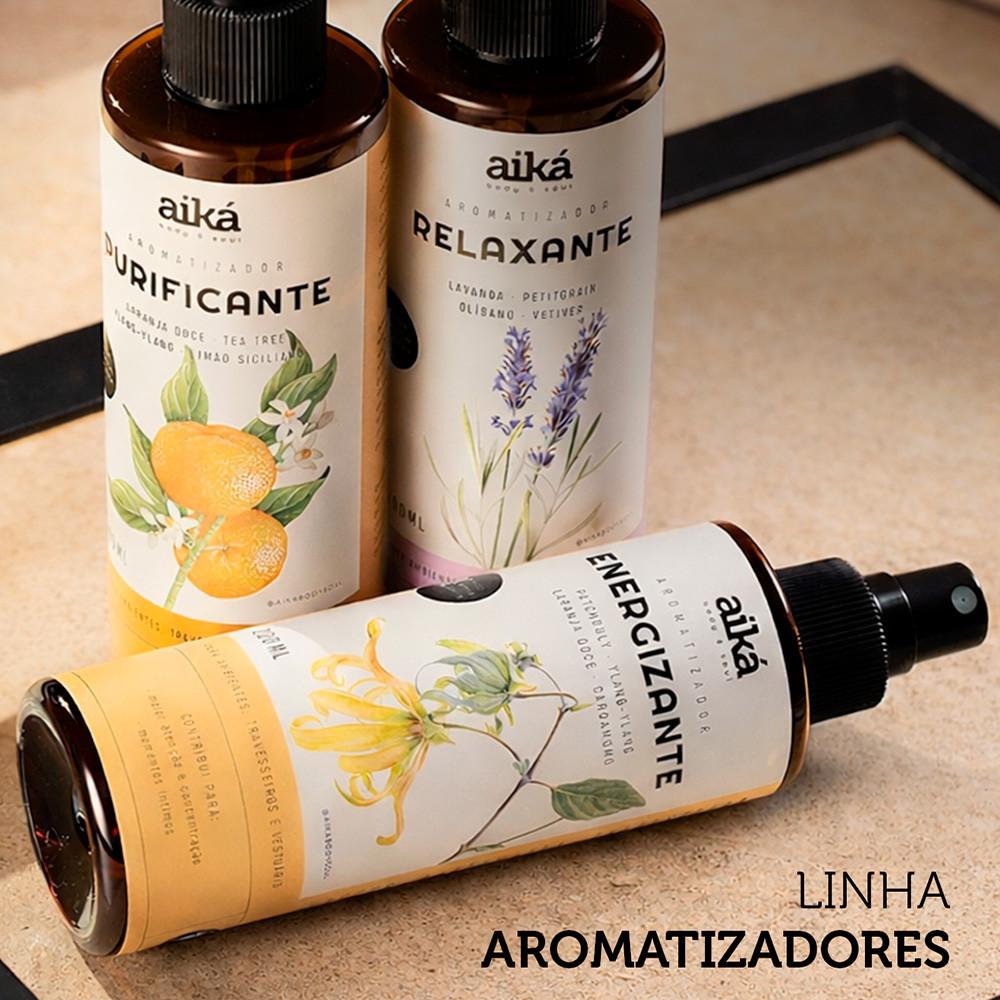 Aromatizador De Ambiente Spray 200ml Óleos Essenciais Aiká