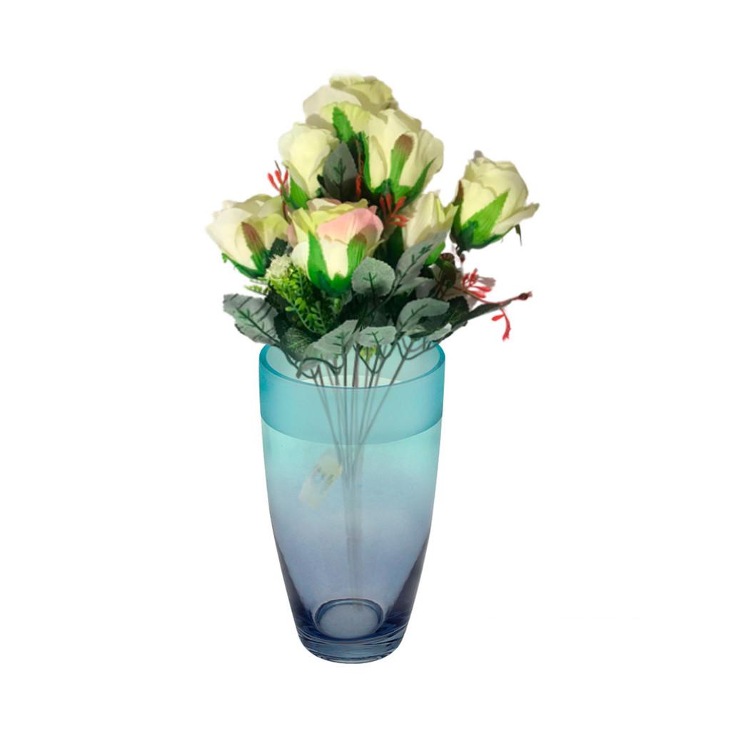 Vaso vidro azul 12x21cm