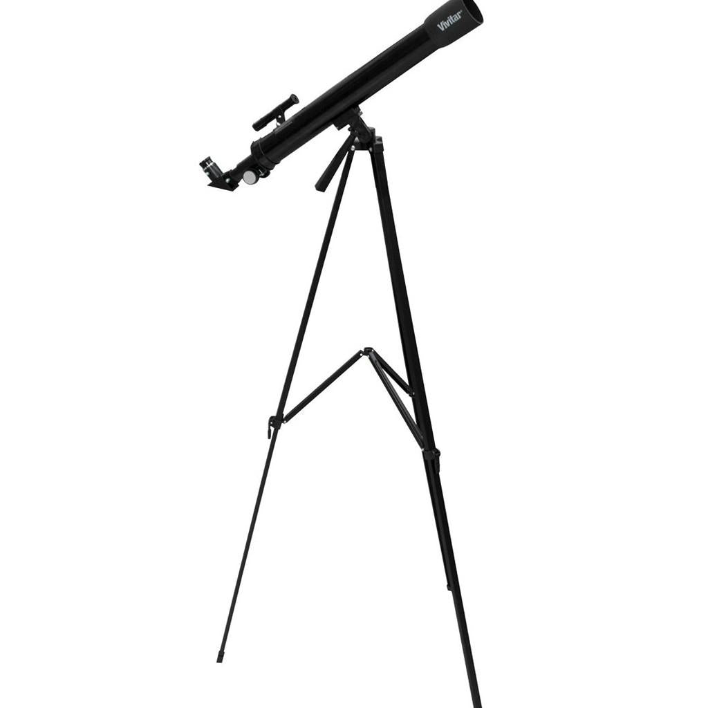 Telescópio 75x/150x, 600 mm, 2 oculares, Localizador 3x, Manopla e Tripé 1,2m - Preto