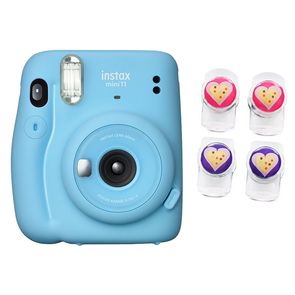 Câmera Fujifilm Instax Mini11 c/ função selfie e espelho frontal + 4 Clips Magnéticos