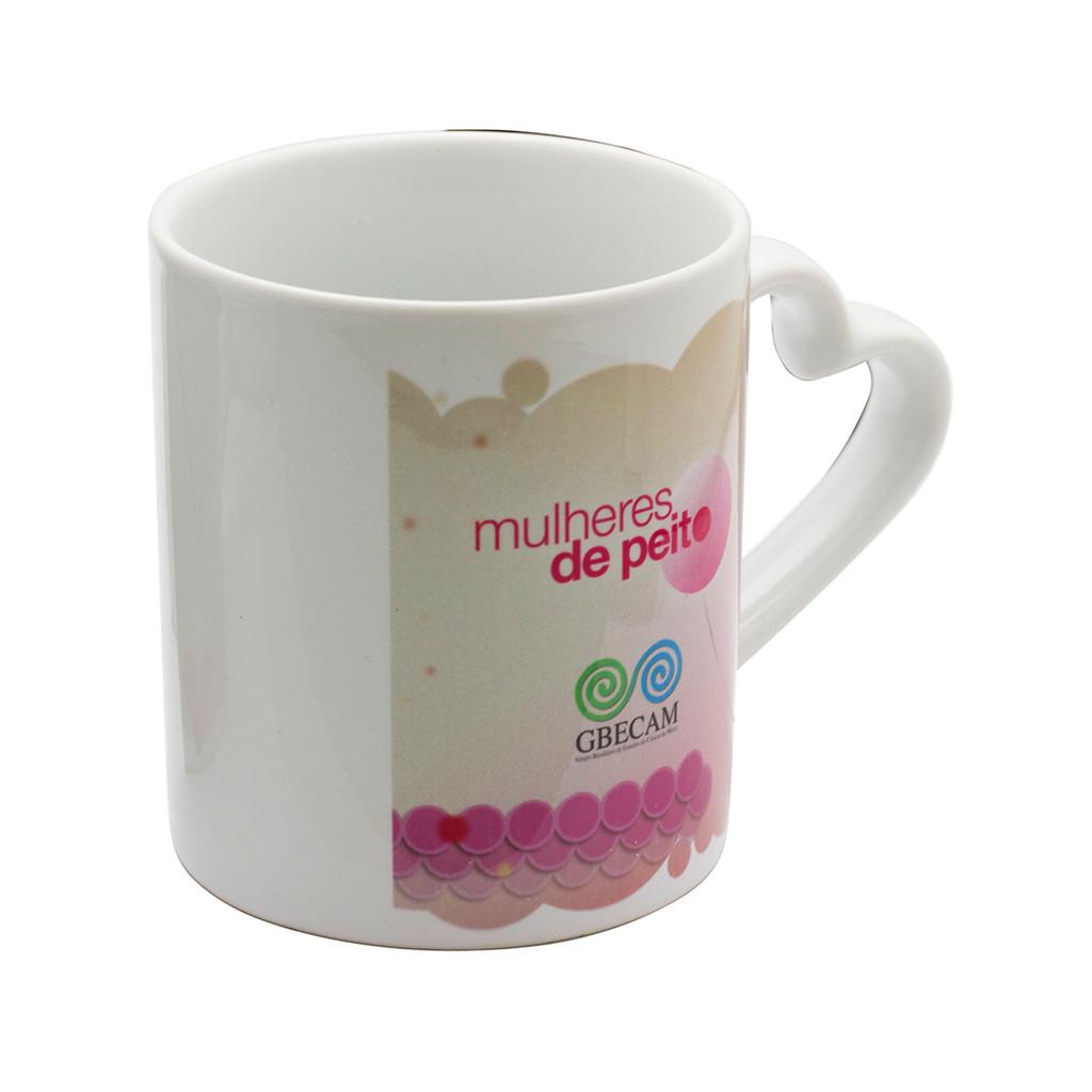 Caneca ´´Casal´´ em cerâmica branca