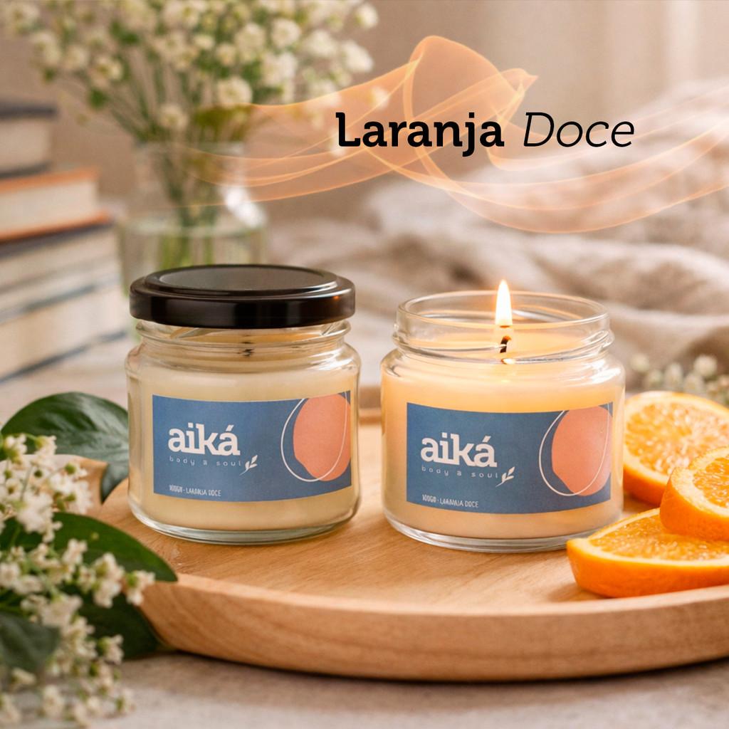 Vela Decorativa Aromática Perfumada 100g Óleo Essencial Aiká