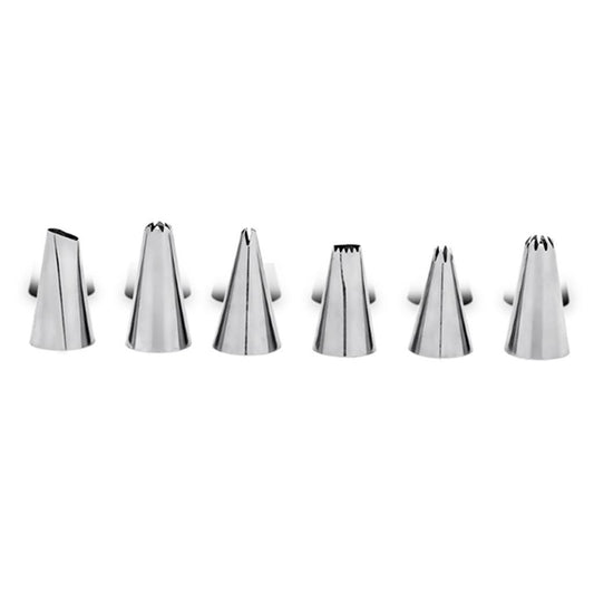 Conjunto 6Pcs Bico P/Confeitar Glace 4,7Cm