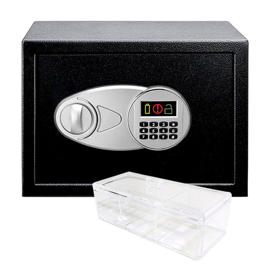 Cofre Digital em Aço com senha e divisória removível - 14 L + Porta-Joias em acrílico