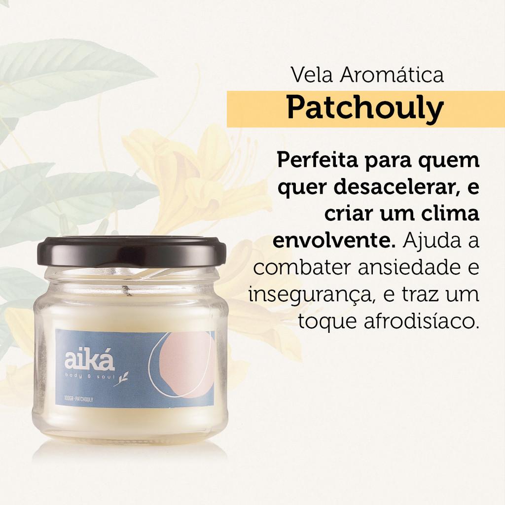 Vela Decorativa Aromática Perfumada 100g Óleo Essencial Aiká