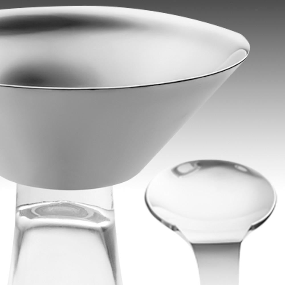 Taça Inox Suzzara Com Colher Design Elegante E Durável Riva