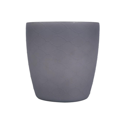Vaso Vidro 14,6 x 14,6 x 15,2 Cm Cinza