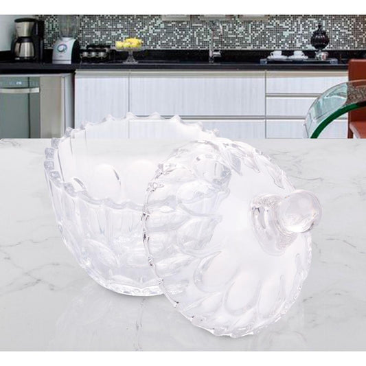 Potiche decorativo de cristal Jaguar 10,8x14,5cm