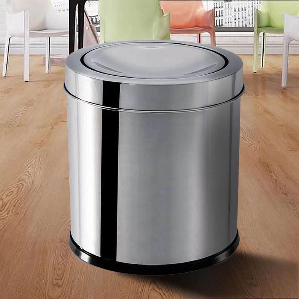 Lixeira Inox Tampa Basculante 5,4Litros Decorline