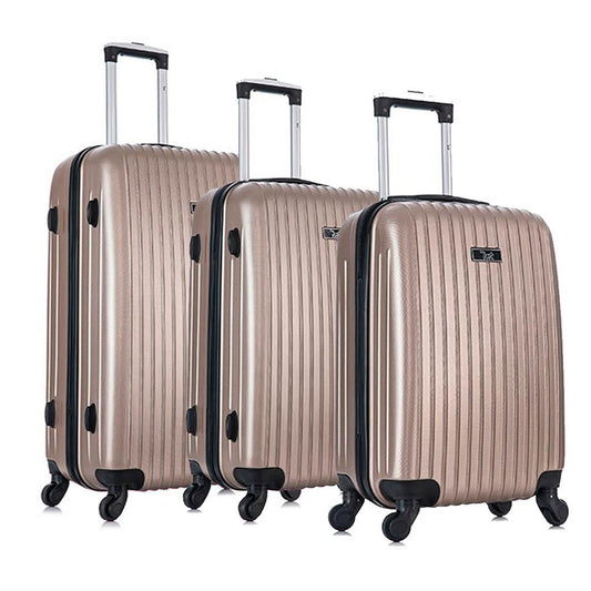 Kit com 3 Malas Macaíba (P/M/G) Champanhe