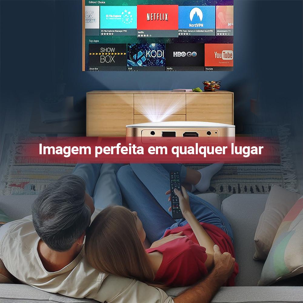 Projetor DLP Portátil Sem Fio 4K KODAK Luma 350 Inteligente Ultra HD, HDMI, USB E Micro SD