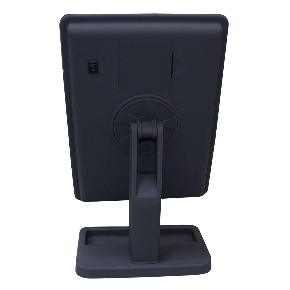 Espelho para maquiagem Vivitar Vanity Mirror com iluminação por LED e rotação 360° - Cinza