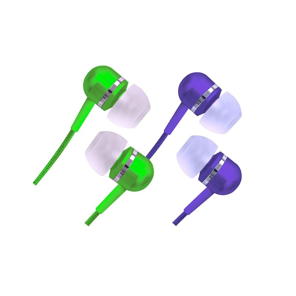 Fone de ouvido estéreo tipo earphone com isolamento acústico