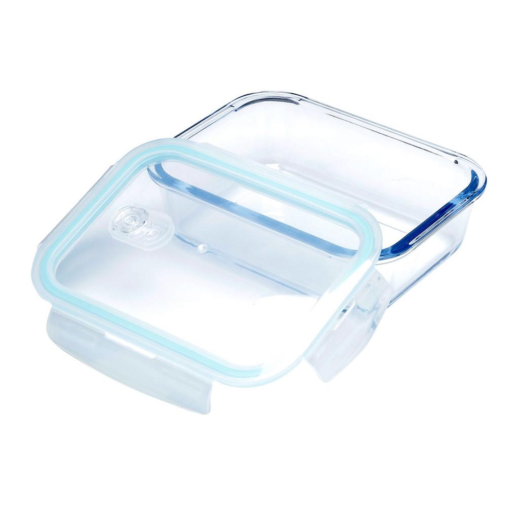 Pote hermético de vidro borossilicato transparente c/tampa plástica 1L