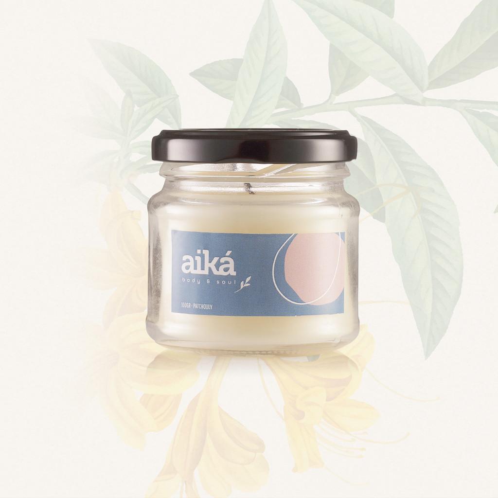 Vela Decorativa Aromática Perfumada 100g Óleo Essencial Aiká