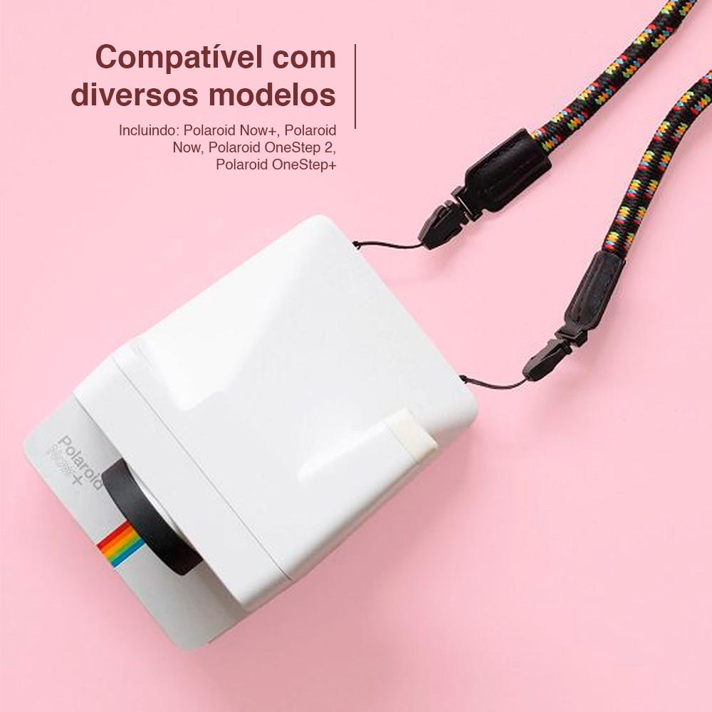 Alça Redonda Para Câmera Polaroid Couro Vegano, Estilo E Versatilidade