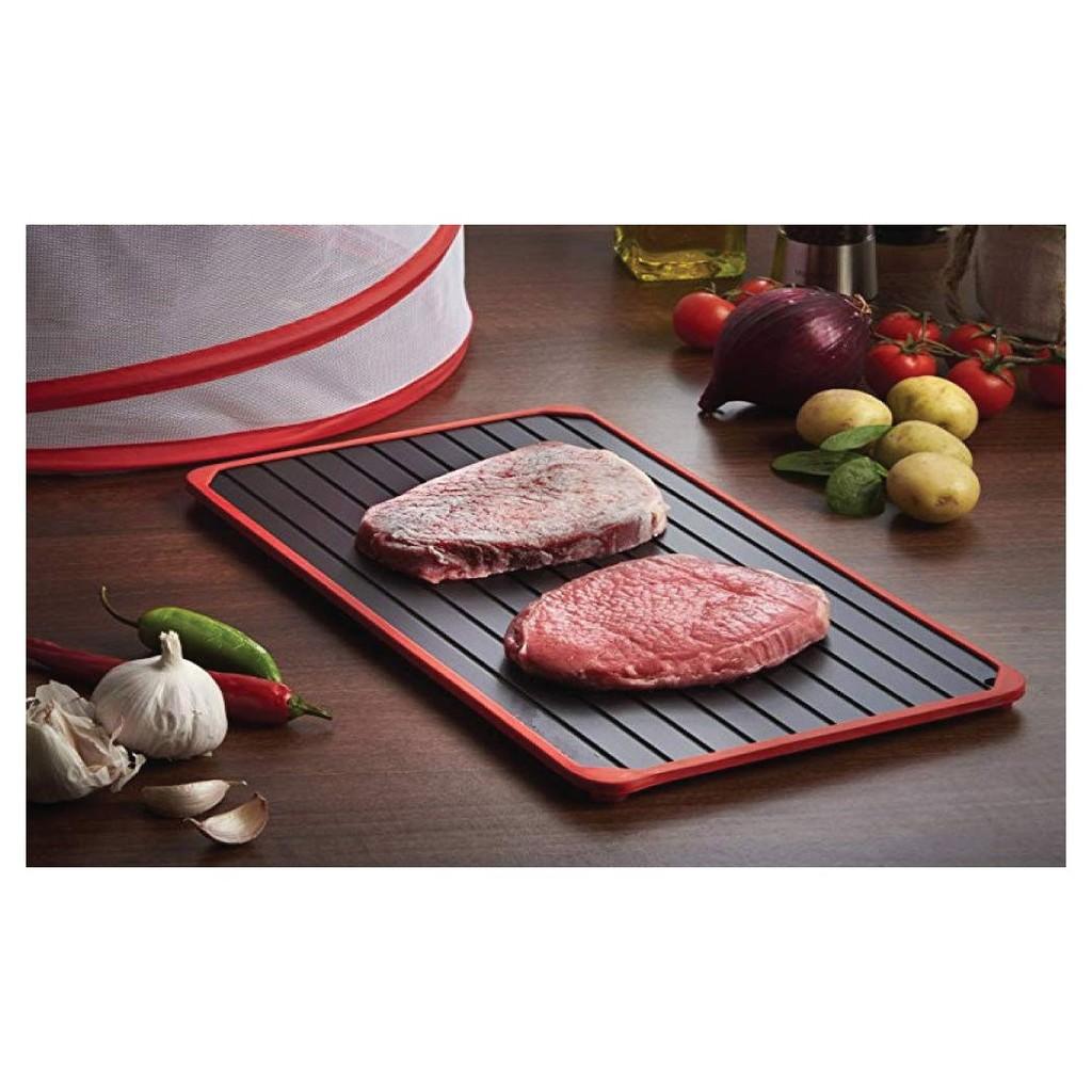 Tábua para descongelar alimentos com borda em Silicone 29,6 x 1,5 x 21 cm