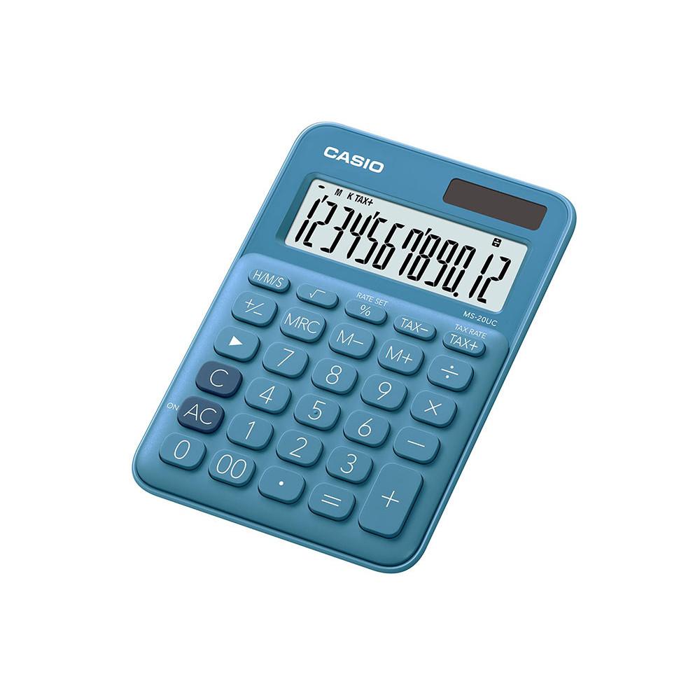 Calculadora compacta Casio de mesa c/ visor amplo 12 dígitos