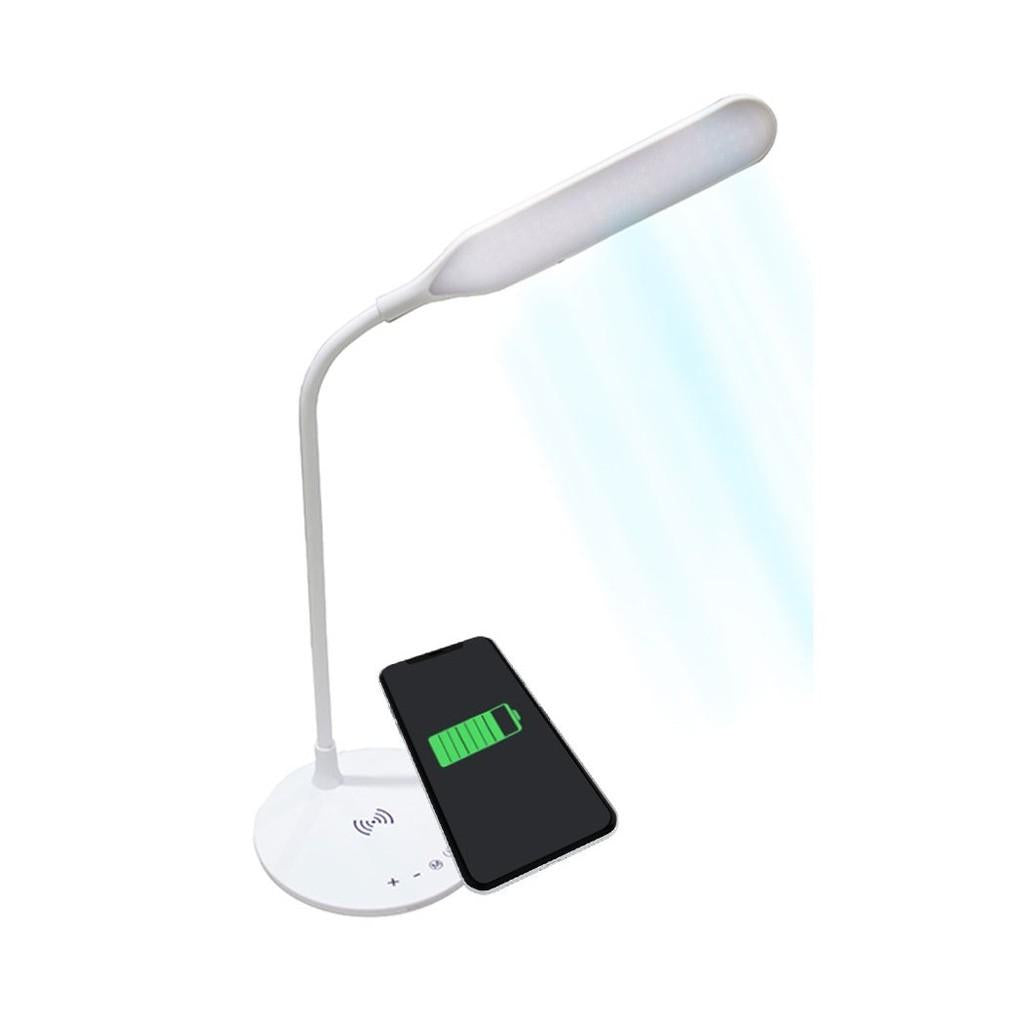 Luminária LED flexível Vivitar PWRFL com base para carga sem fio de Smartphone