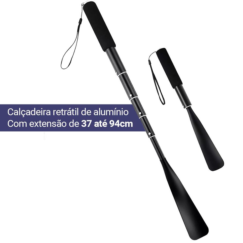 Calçadeira Retrátil De Alumínio Com Extensão de 37 até 94cm