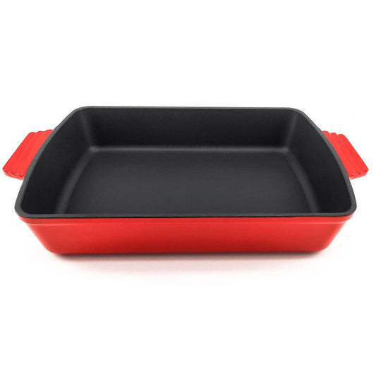 Assadeira retangular Sauté Haus Concept - Vermelha 39X27,1X8,3 6,8L