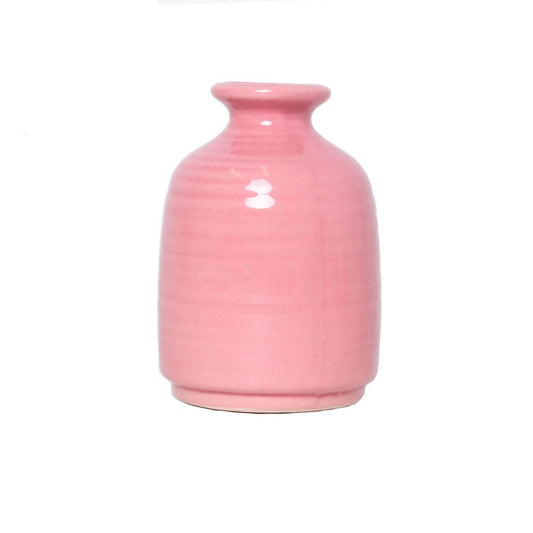 Vaso decorativo porcelana rosa 8x11cm