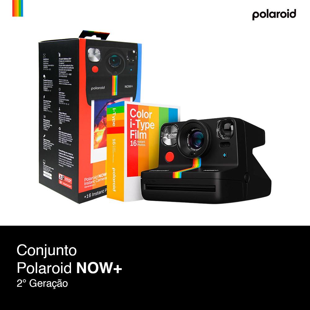 Câmera Instantânea Polaroid Now+ 2ª Geração Sustentável E Filme i-Type 16 Fotos