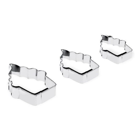 Conjunto 3Pcs Cortador Biscoito Cupcake Glace