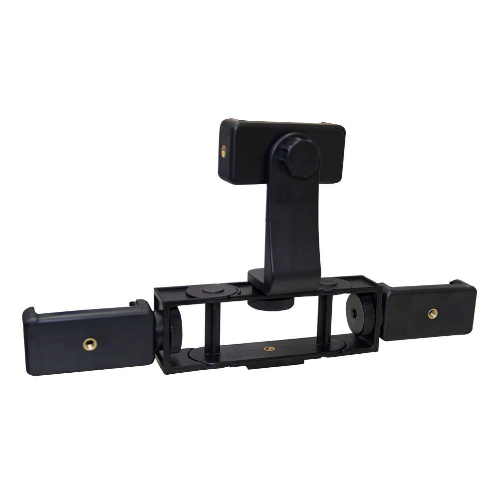 Adaptador para encaixe de três Smartphones em Tripé