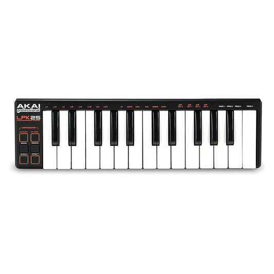 Controlador AKAI USB-MIDI com 25 teclas LPK25 para Laptop