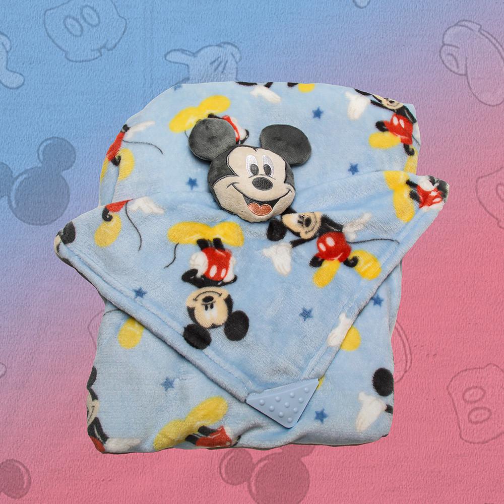 Kit Manta E Naninha Disney Baby Mickey Ou Minnie 75x90Cm Jolitex