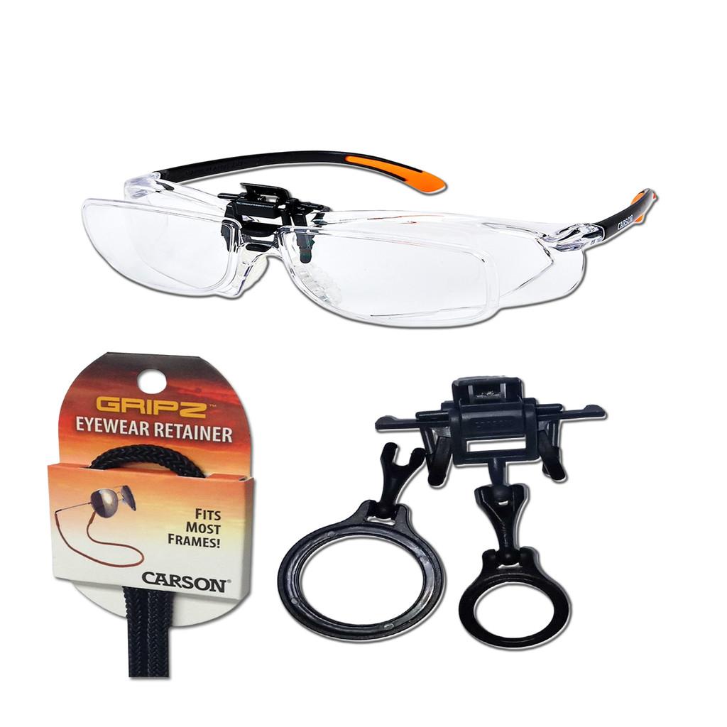 Kit Óculos Flip Up 1,5x, Lentes OcuLens 5X30/8X20 E Alça De Óculos 52cm